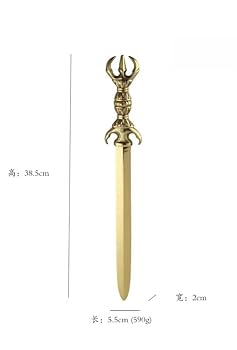 三鈷剣 全長38cm 真鍮製 密教法具 不動明王剣 宝剣 仏教美術 不動剣 三鈷剣 全長38cm 真鍮製 密教法具 不動明王剣 宝剣 仏教美術